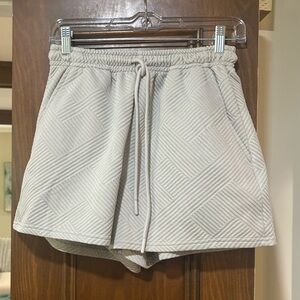 Amazon Women's Light Gray Quilted Athletic Shorts